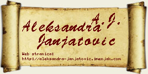 Aleksandra Janjatović vizit kartica
